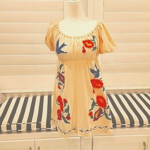 Vava by Joy Han Embroidered Boho style Top